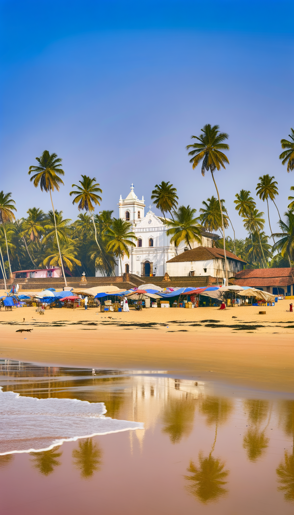 Soft waves on golden sand — simple, sun-washed shoreline