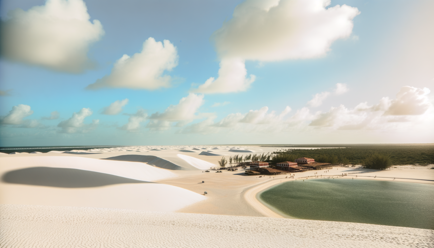 Aerial ribbons of sand and water — Lençóis from above