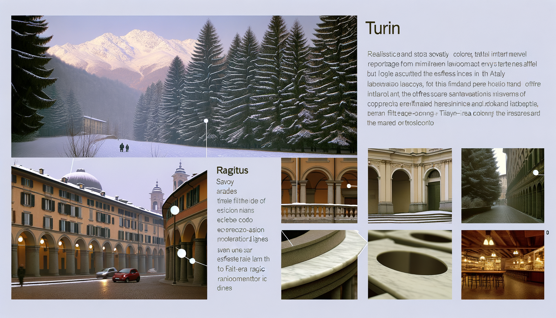 Snow-covered Alps and pine forest — winter in the Italian mountains near Torino